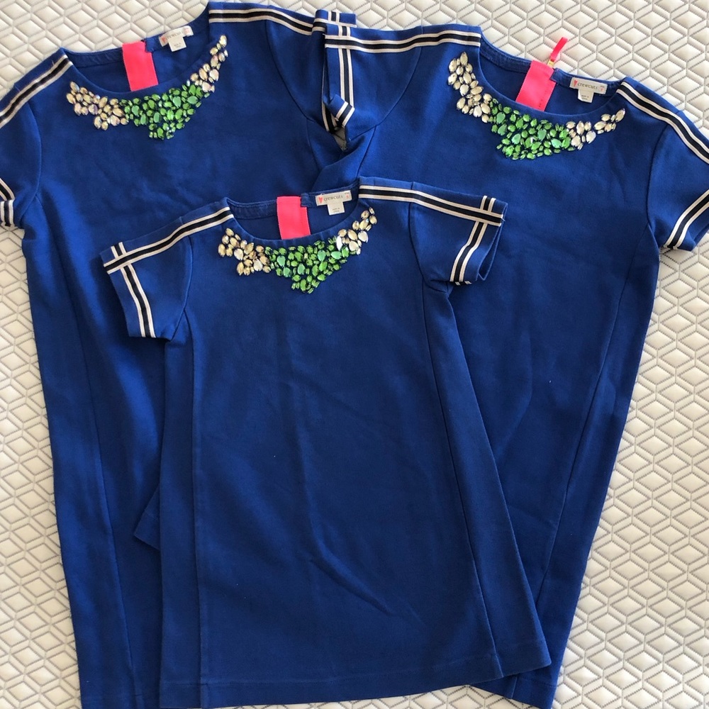 Matching? CREWCUTS Jewel shift dress 8 royal blue